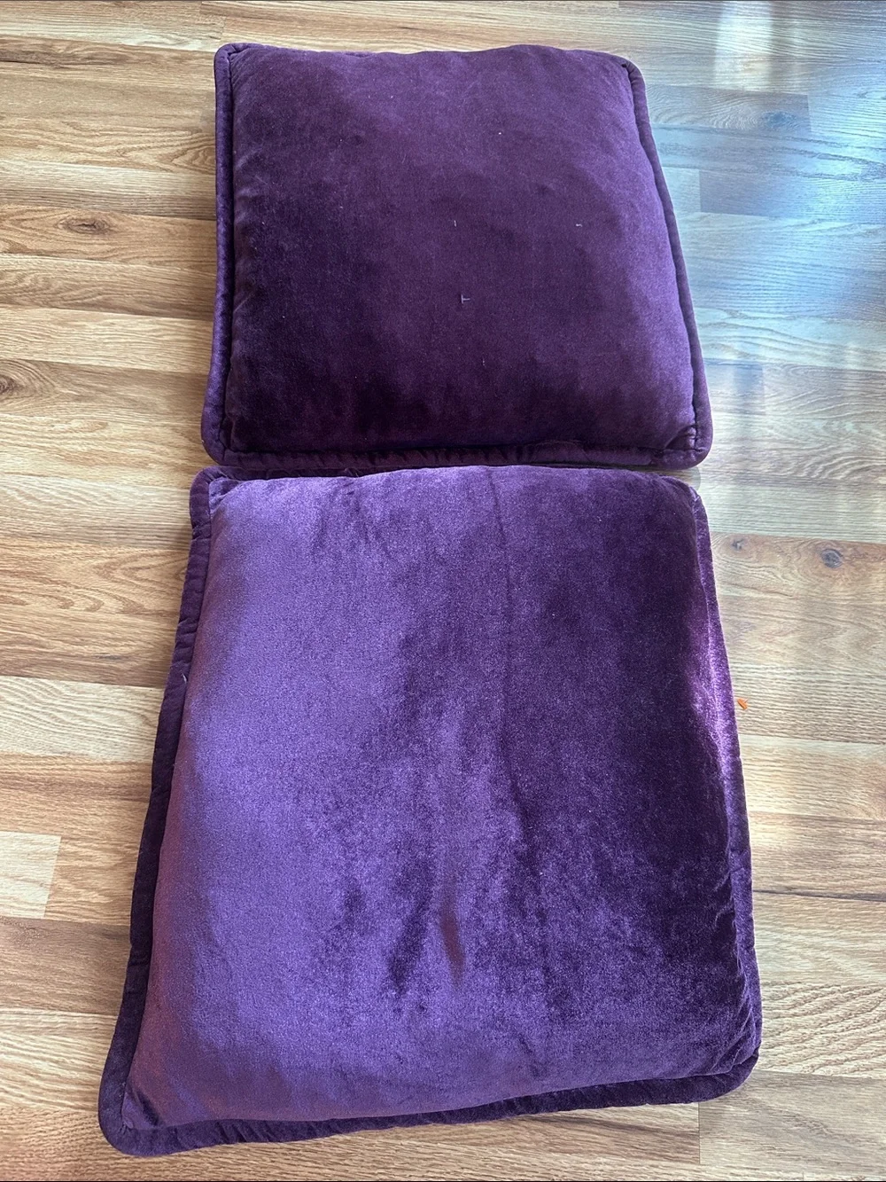 Plush Velvet Throw Pillow 22”x20” - Deep Purple